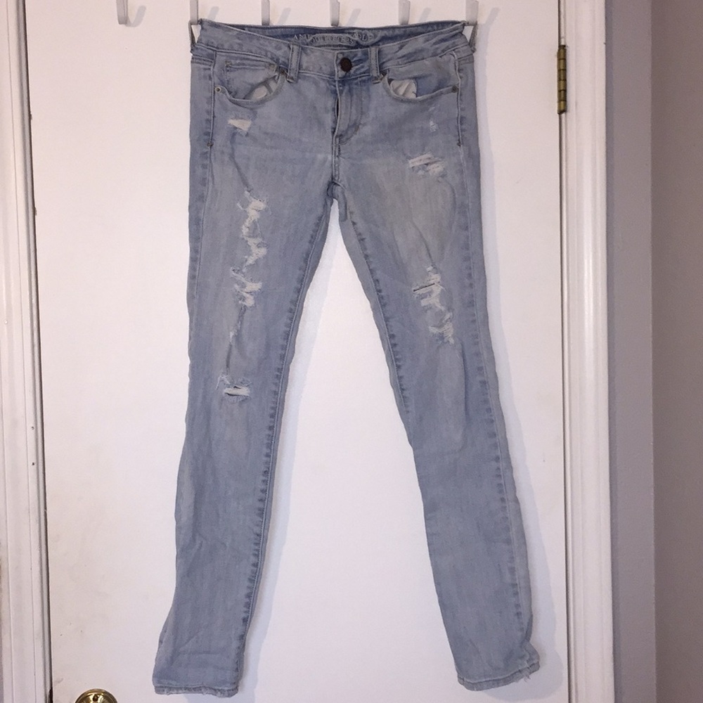 American Eagle Light Blue Ripped Jeans